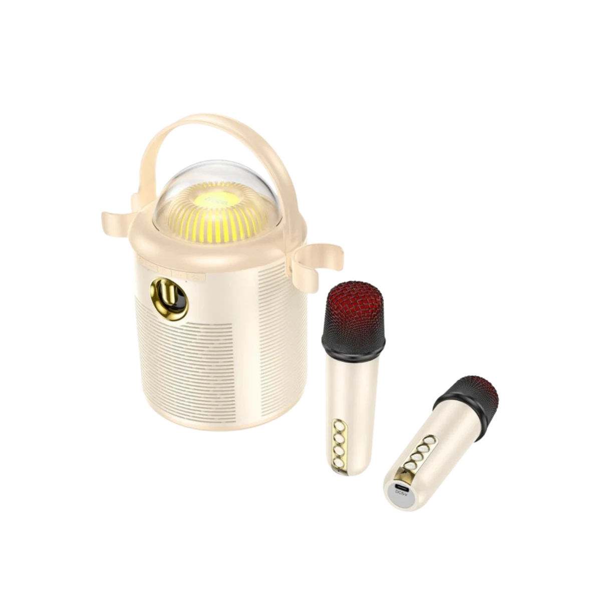Hoco. BS59 Pearlescent 10W Mikrofonlu Bluetooth Kablosuz Hoparlör - Bej