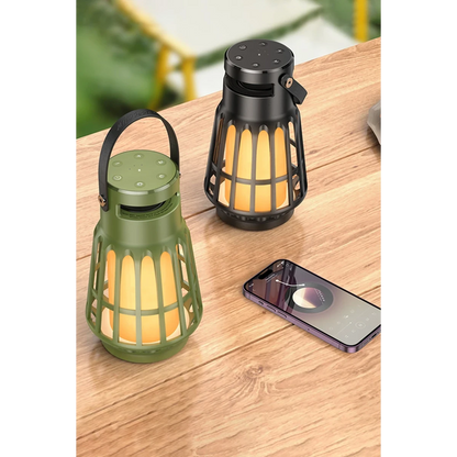 Hoco. BS61 Wild Fun Kamp Işıklı Bluetooth Kablosuz Hoparlör - Yeşil