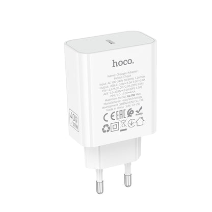 Hoco. C162A 40W PD Destekli Type-C Tek Port EU Şarj Adaptörü