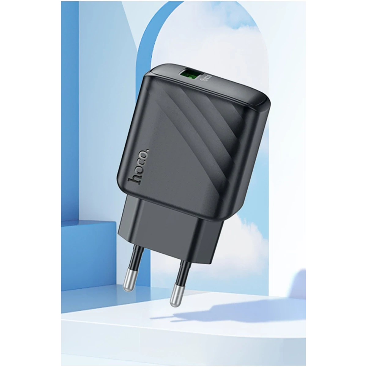 Hoco. CS21A Rich 18W USB 3.0 QC Çıkışlı Hızlı Şarj Aleti - Siyah