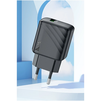 Hoco. CS21A Rich 18W USB 3.0 QC Çıkışlı Hızlı Şarj Aleti - Siyah