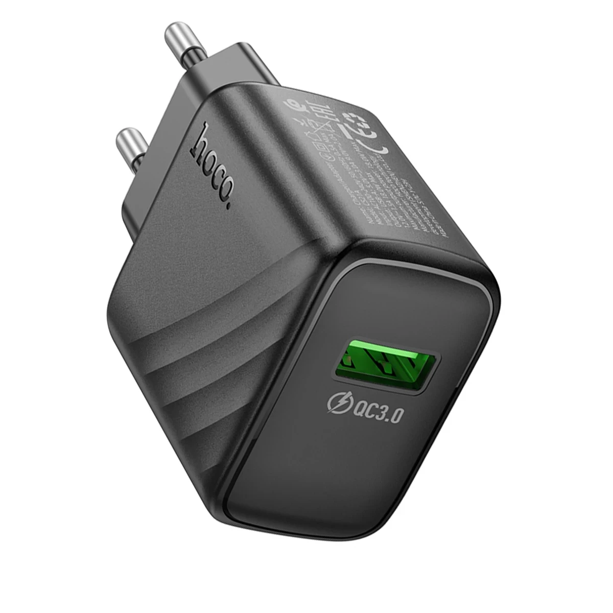 Hoco. CS21A Rich 18W USB 3.0 QC Çıkışlı Hızlı Şarj Aleti - Siyah