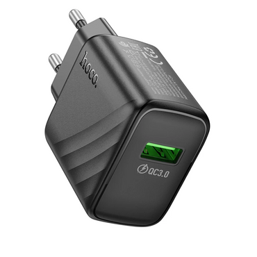 Hoco. CS21A Rich 18W USB 3.0 QC Çıkışlı Hızlı Şarj Aleti - Siyah
