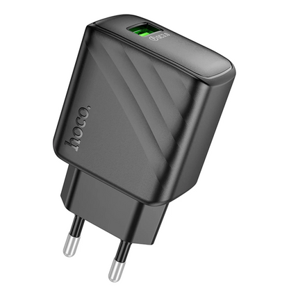 Hoco. CS21A Rich 18W USB 3.0 QC Çıkışlı Hızlı Şarj Aleti - Siyah