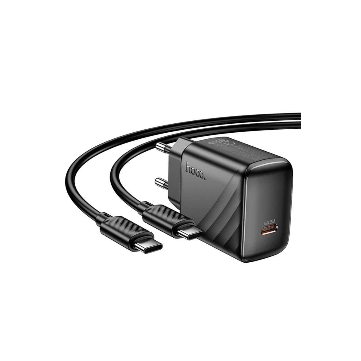 Hoco. CS24A Puerto 25W Type-C Çıkışlı Ekstra Type-C to Type-C Kablolu PD Hızlı Şarj Aleti