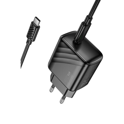 Hoco. CS24A Puerto 25W Type-C Çıkışlı Ekstra Type-C to Type-C Kablolu PD Hızlı Şarj Aleti
