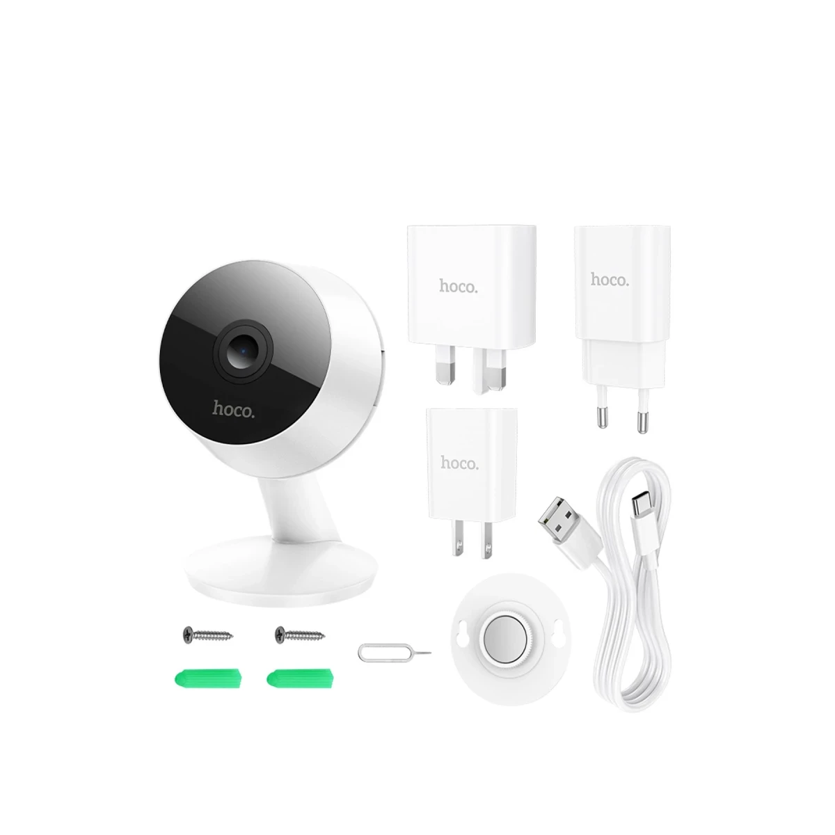 Hoco. D3 1080P 3MP Wifi İç Mekan Kamera - Beyaz
