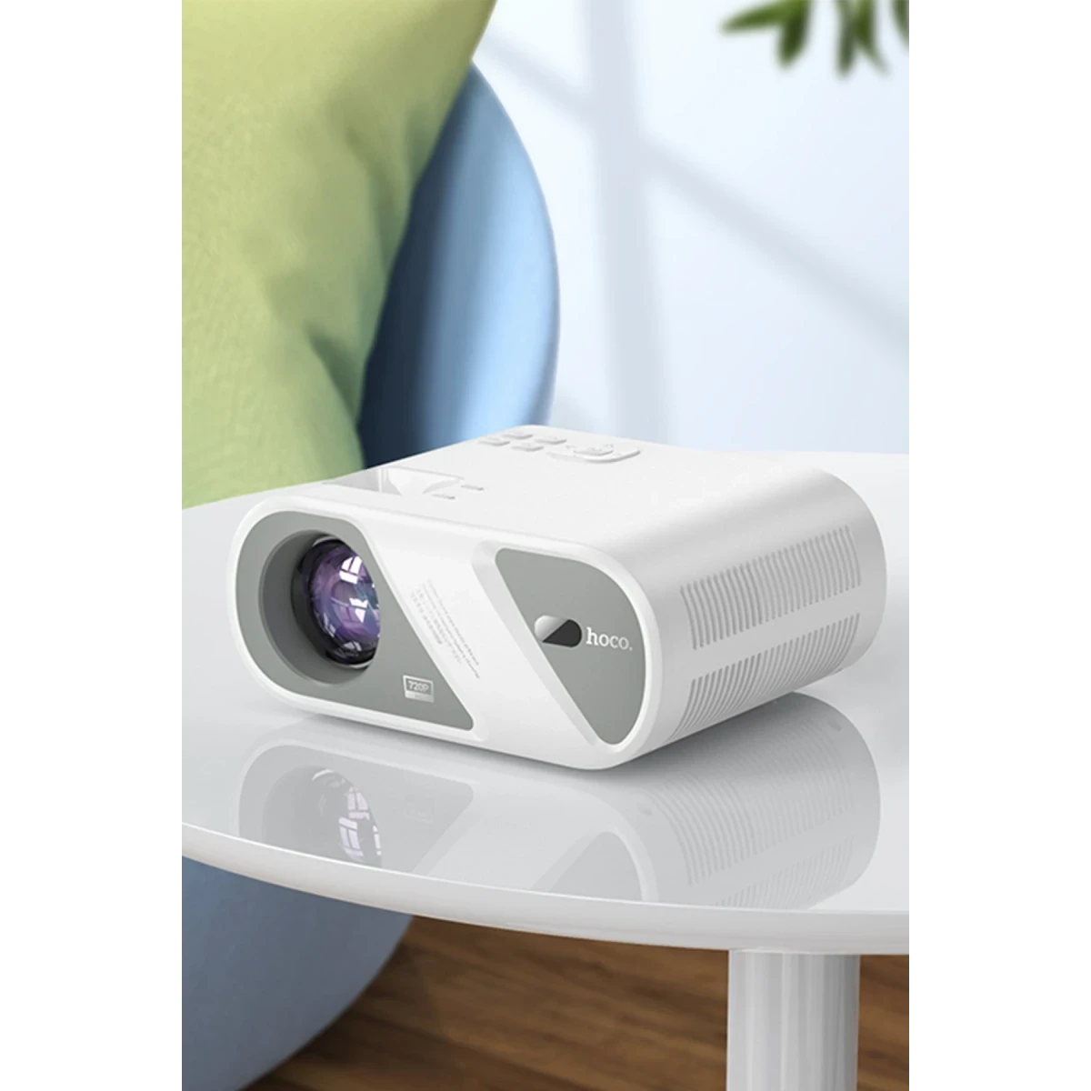 Hoco. DT1 BT 5.0 720P Wifi Kablolu Projeksiyon Cihazı - Beyaz