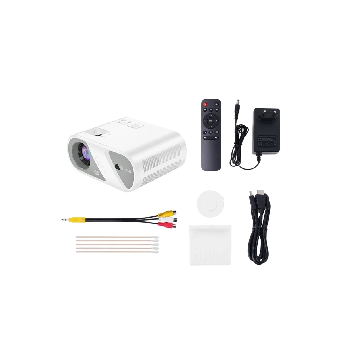 Hoco. DT1 BT 5.0 720P Wifi Kablolu Projeksiyon Cihazı - Beyaz