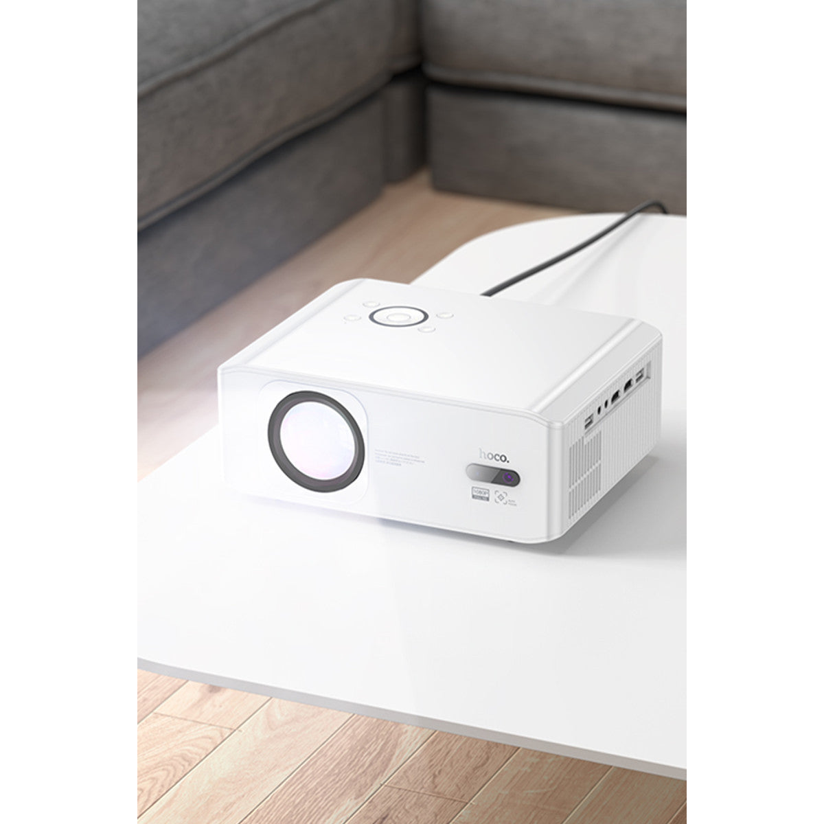 Hoco. DT3 Smart Elektrik Otomatik Odaklanma Özellikli 1080P Android Wifi Kablolu Projeksiyon Cihazı