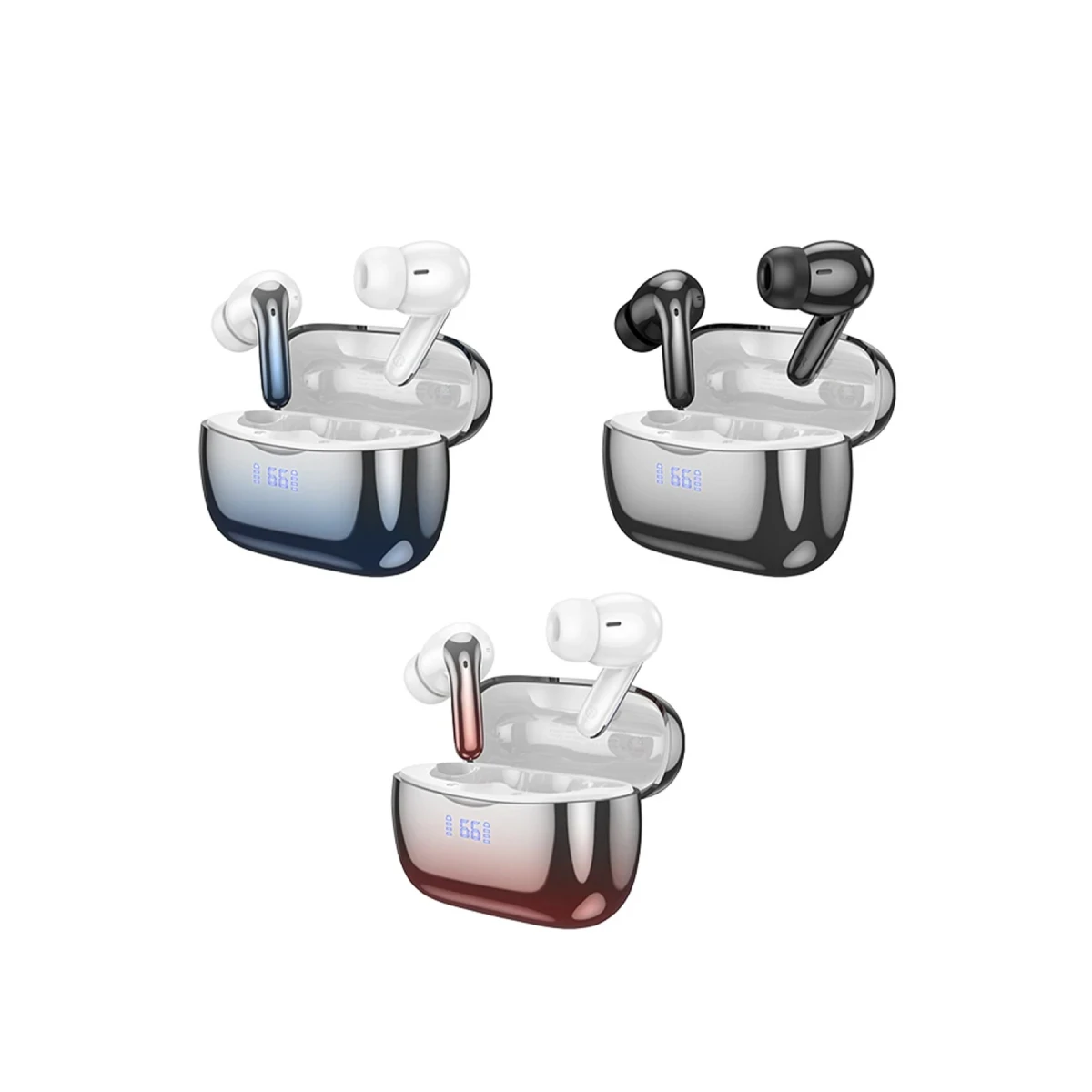 Hoco. EQ16 Aktif Gürültü Engelleyici Özellikli Bluetooth 5.3 Kablosuz TWS Airpods Kulaklık - Kırmızı