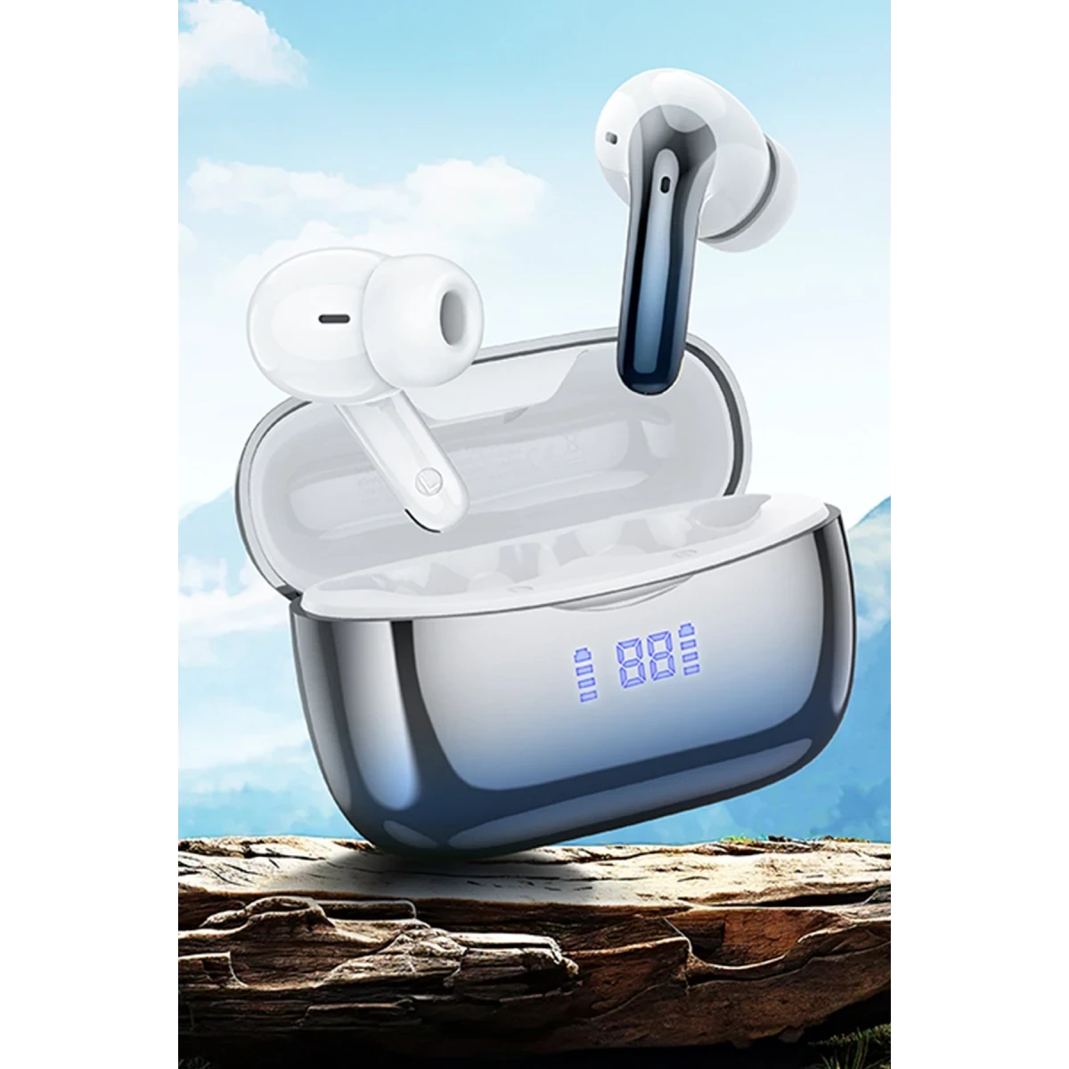 Hoco. EQ16 Aktif Gürültü Engelleyici Özellikli Bluetooth 5.3 Kablosuz TWS Airpods Kulaklık - Kırmızı