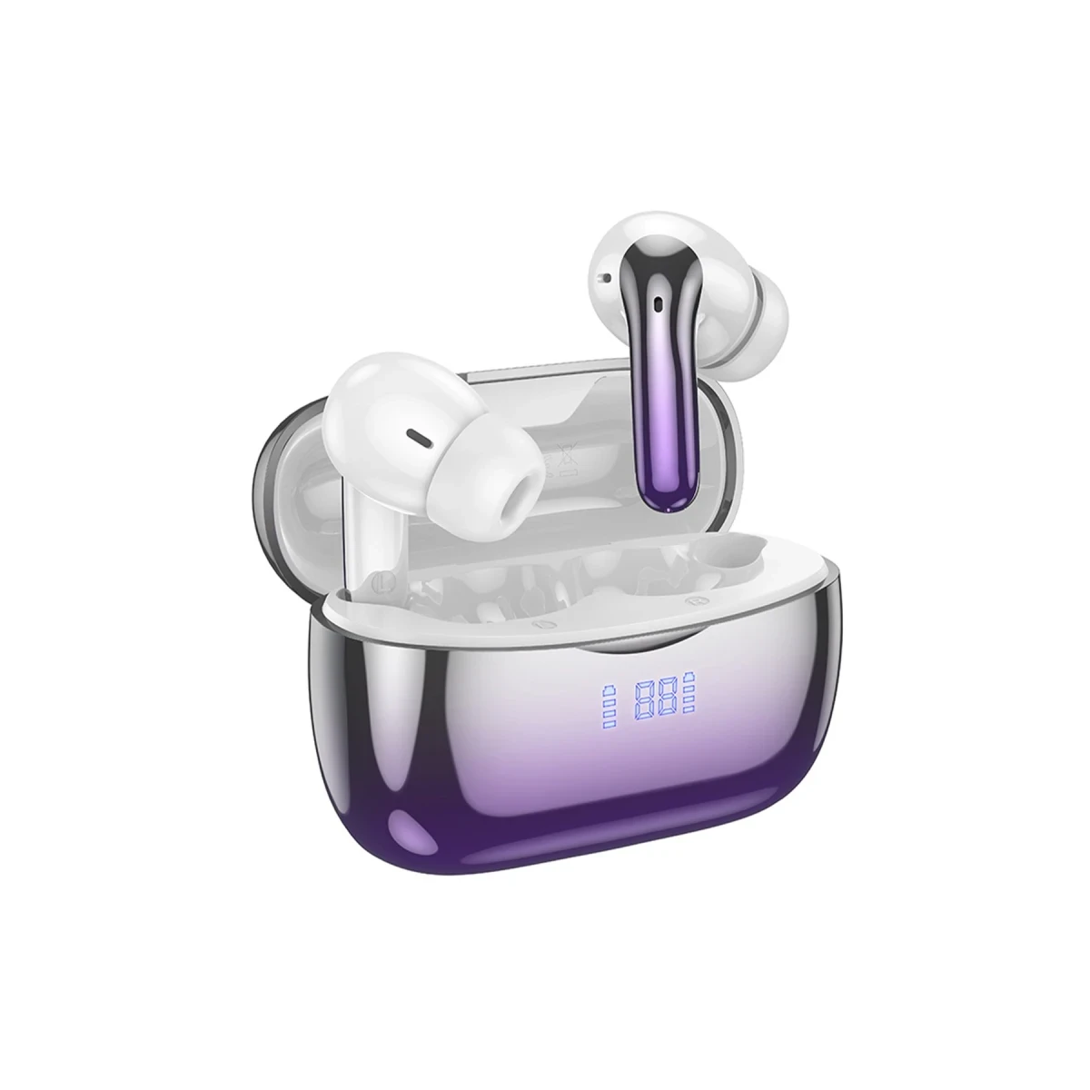 Hoco. EQ16 Aktif Gürültü Engelleyici Özellikli Bluetooth 5.3 Kablosuz TWS Airpods Kulaklık - Mor