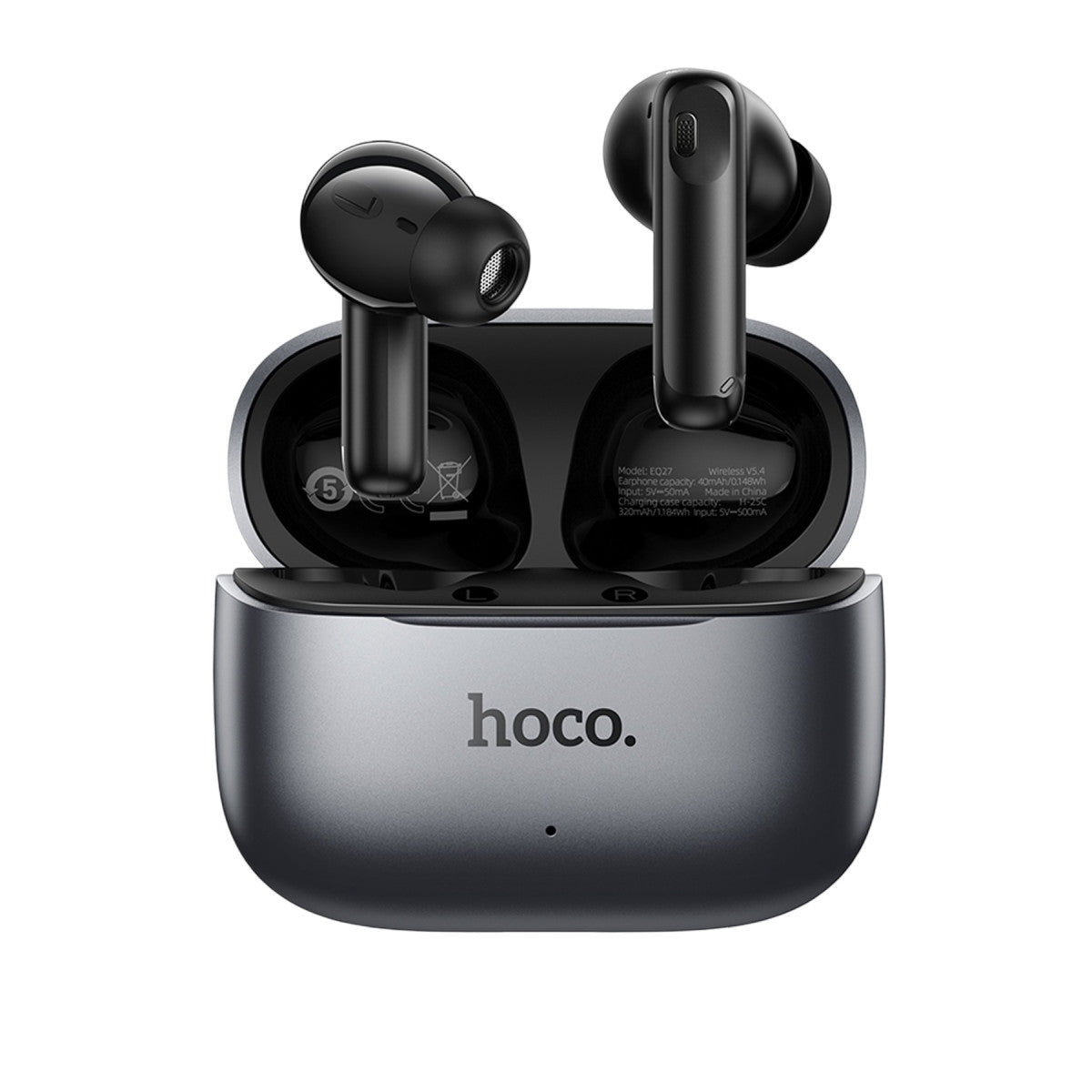 Hoco. EQ27 Fun Aktif Gürültü Engelleyici Özellikli Yapay Zeka Destekli Bluetooth 5.4 Kablosuz TWS Kulaklık – Gri