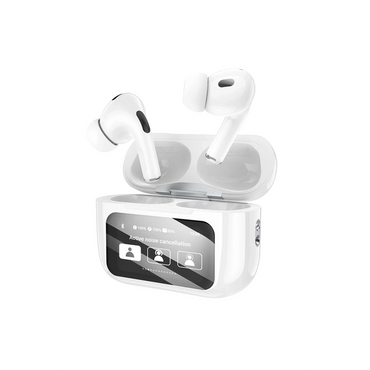Hoco. EW72 BT 5.4 Aktif Gürültü Engelleyici Özellikli Dijital Dokunmatik Ekranlı Airpods Bluetooth Kulaklık - Beyaz