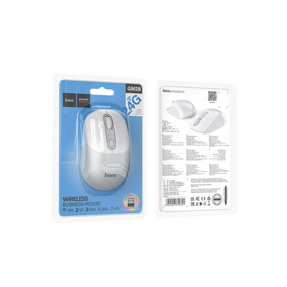 Hoco. GM28 2.4G Business Kablosuz Mouse - Beyaz-Gri