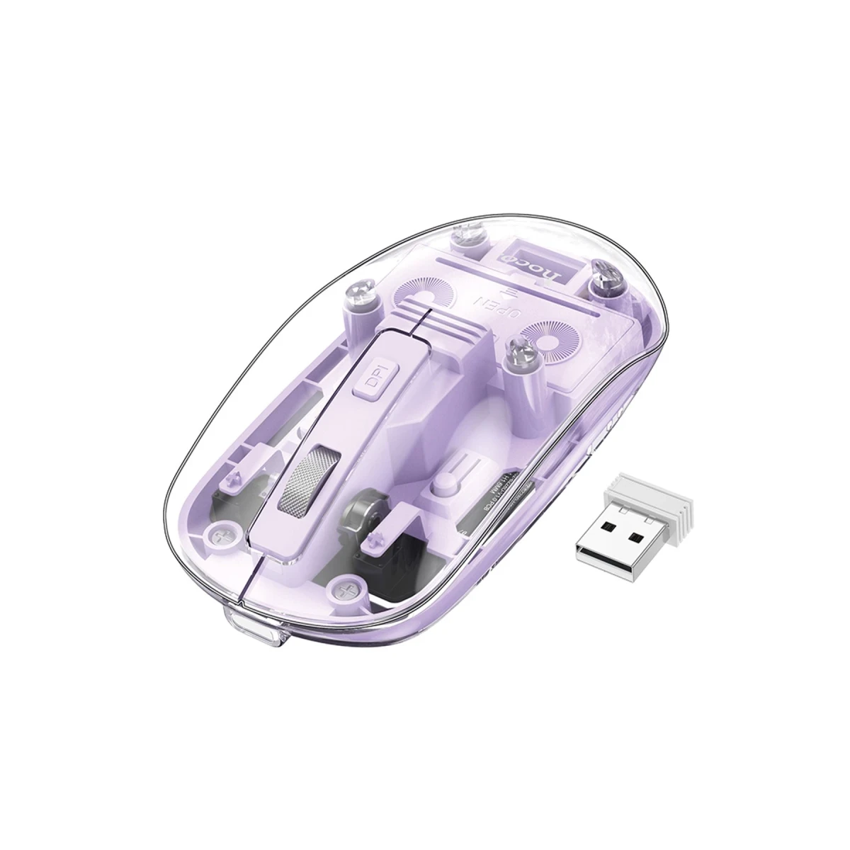 Hoco. GM29 2.4G Mysterious Business Çift Modlu Sessiz Kablosuz Mouse - Mor