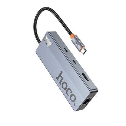Hoco. HB52 Wow 8in1 100W PD 100 Mbps Ethernet 4K Hub Dönüştürücü