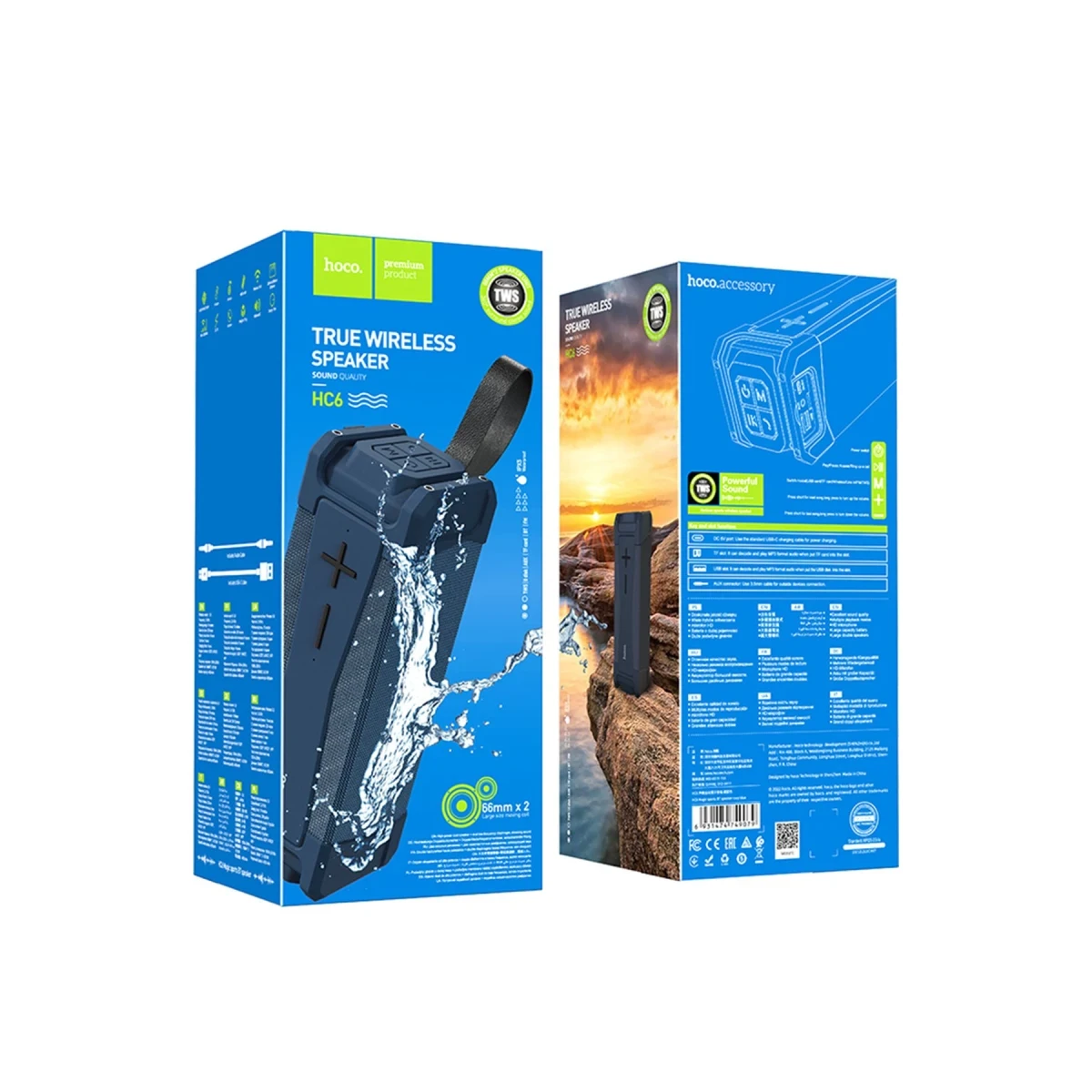Hoco. HC6 Sports 10W Bluetooth Kablosuz Hoparlör - Lacivert