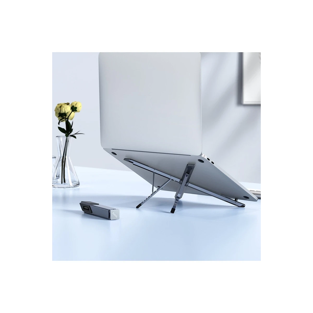 Hoco. HD9 Action Masaüstü Katlanabilir Laptop Tutucu - Gri