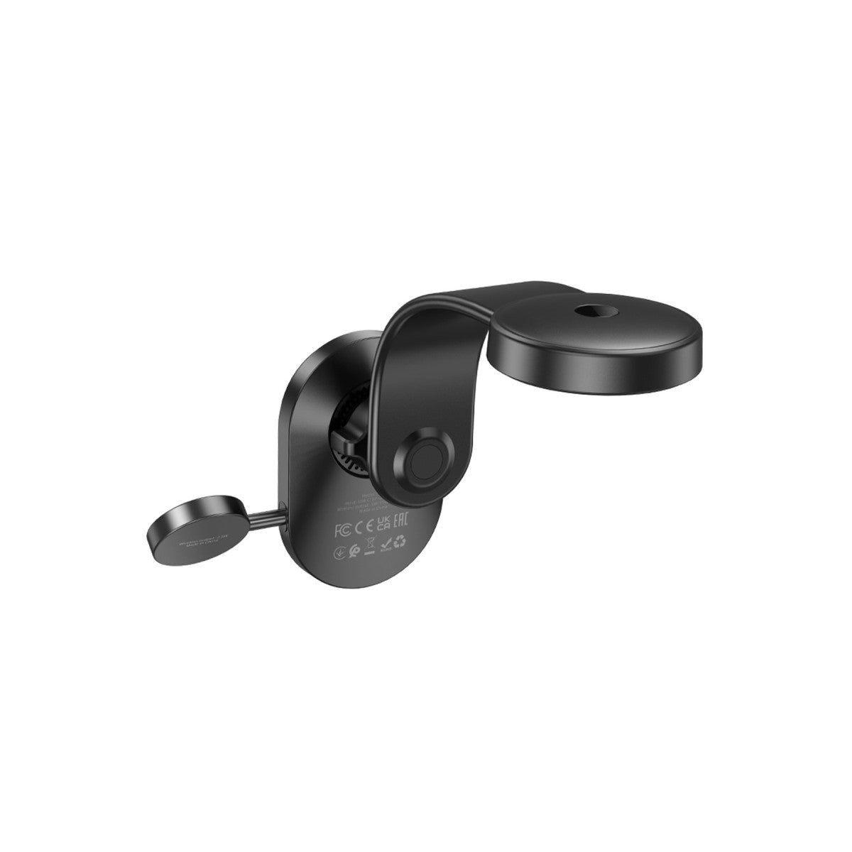 Hoco. HW28 Excelso Yapışkanlı 15W Kablosuz Şarj ve 2.5W Kablosuz Saat Şarj Destekli Magsafe Araç Tutucu