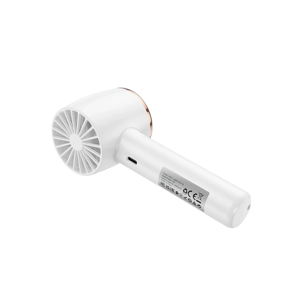 Hoco. HX21 Wind Telefon Tutucu Özellikli Yüksek Hızlı Masaüstü Soğutucu Fan - Beyaz