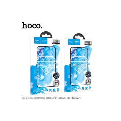 Hoco. Apple iPhone 14 Pro 9D Dustproof Cam Ekran Koruyucu - Siyah