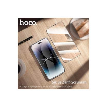 Hoco. Apple iPhone 14 Pro 9D Dustproof Cam Ekran Koruyucu