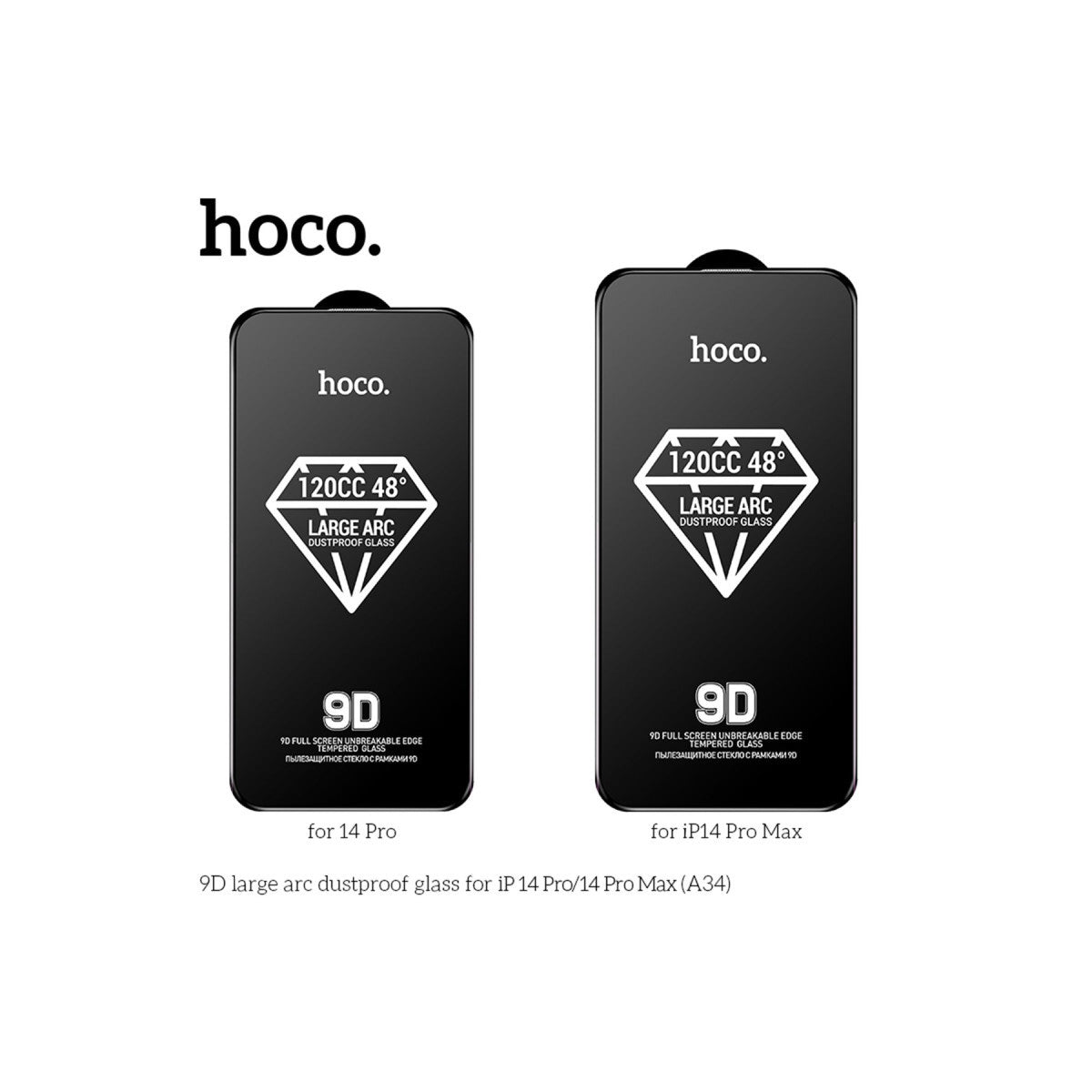 Hoco. Apple iPhone 14 Pro 9D Dustproof Cam Ekran Koruyucu