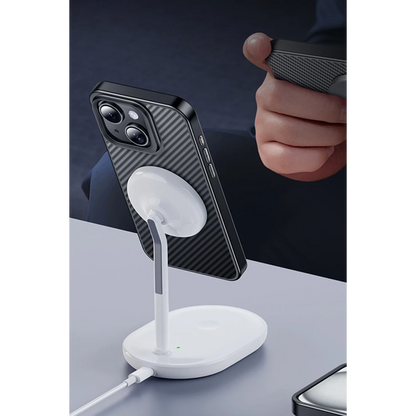 Hoco. Apple iPhone 15 Knight Kevlar Magsafe Kapak - Siyah