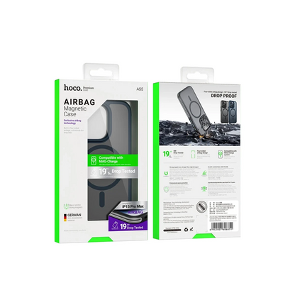 Hoco. Apple iPhone 15 Pro Anti Fall Airbag Magsafe Kapak - Lacivert