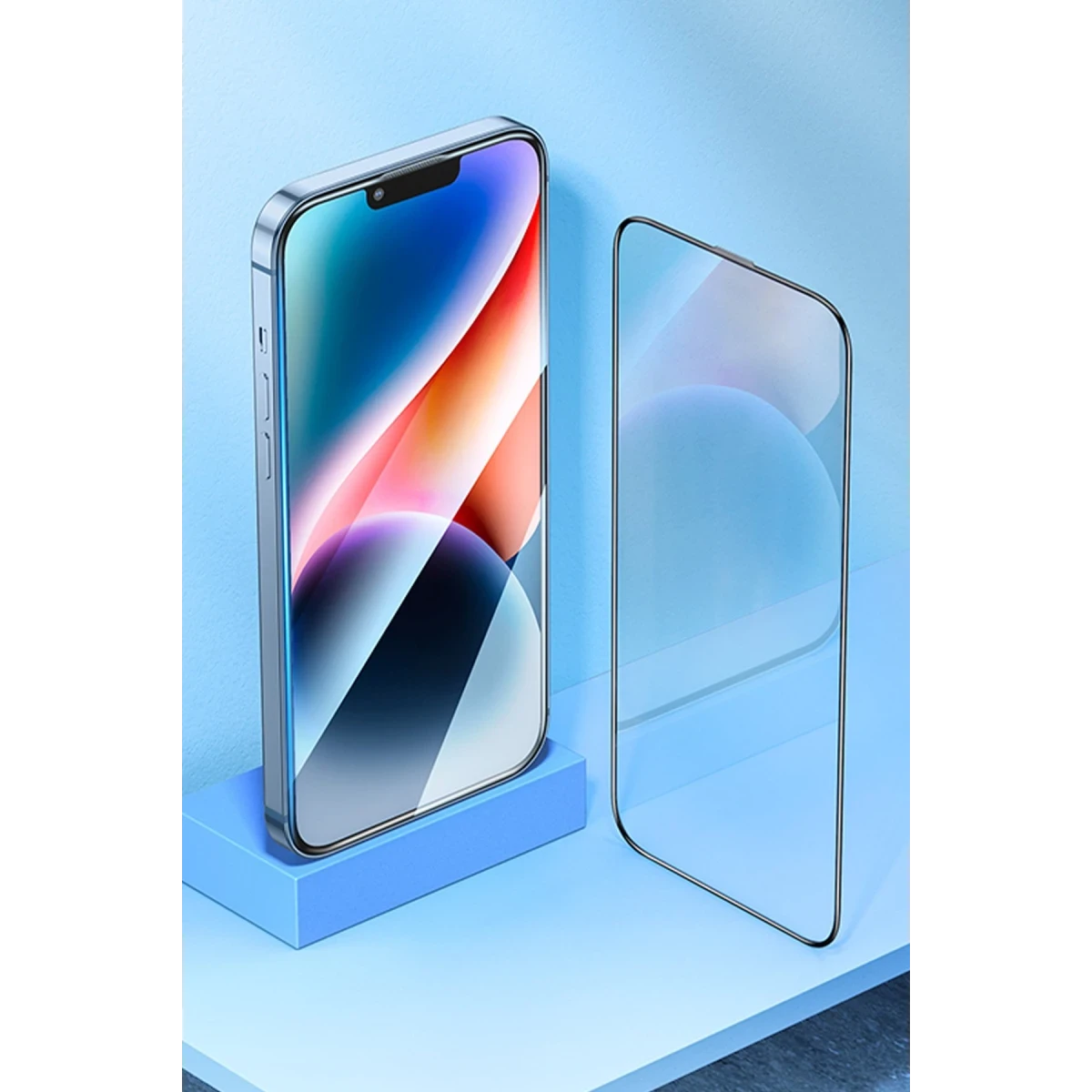 Hoco. Apple iPhone 15 Pro Max 9D Dustproof Cam Ekran Koruyucu - Siyah