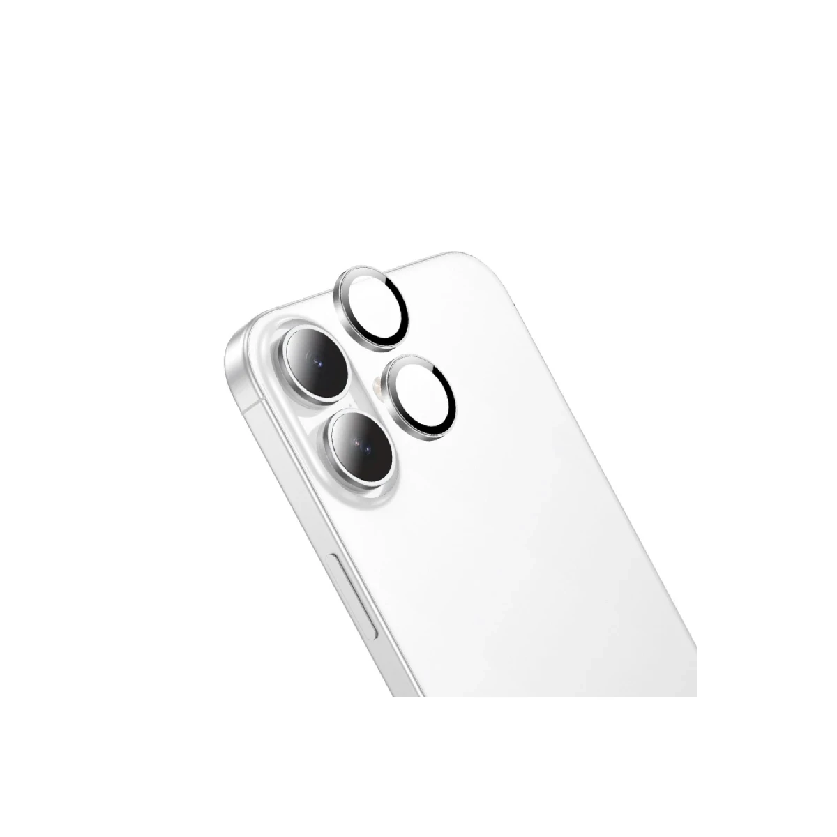 Hoco. Apple iPhone 16 3D Metal Frame Kamera Lens - Gümüş