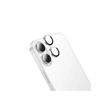 Hoco. Apple iPhone 16 3D Metal Frame Kamera Lens - Gümüş