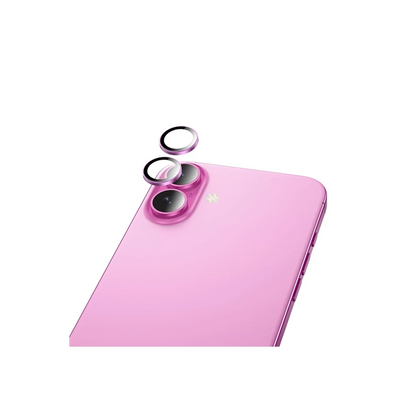 Hoco. Apple iPhone 16 3D Metal Frame Kamera Lens - Pembe