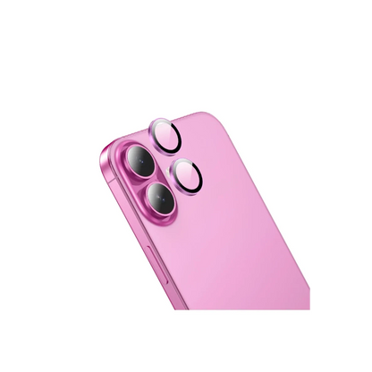 Hoco. Apple iPhone 16 3D Metal Frame Kamera Lens - Pembe