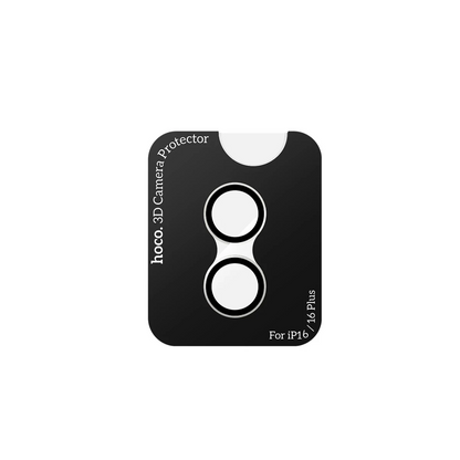 Hoco. Apple iPhone 16 3D Metal Frame Kamera Lens - Siyah