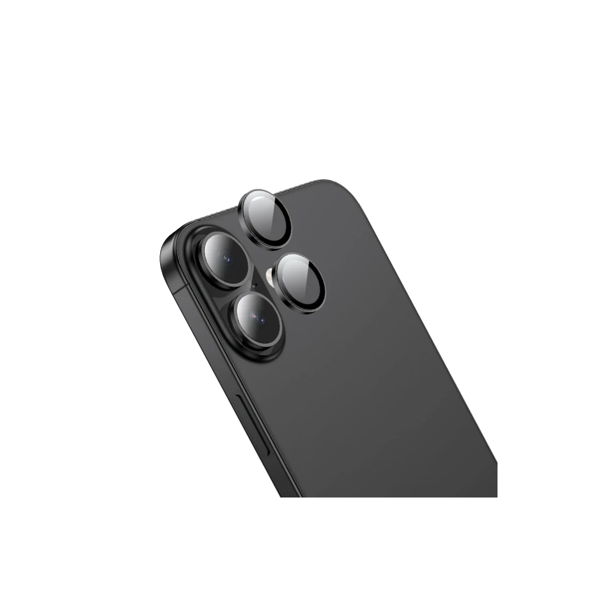 Hoco. Apple iPhone 16 3D Metal Frame Kamera Lens - Siyah