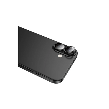 Hoco. Apple iPhone 16 3D Metal Frame Kamera Lens - Siyah