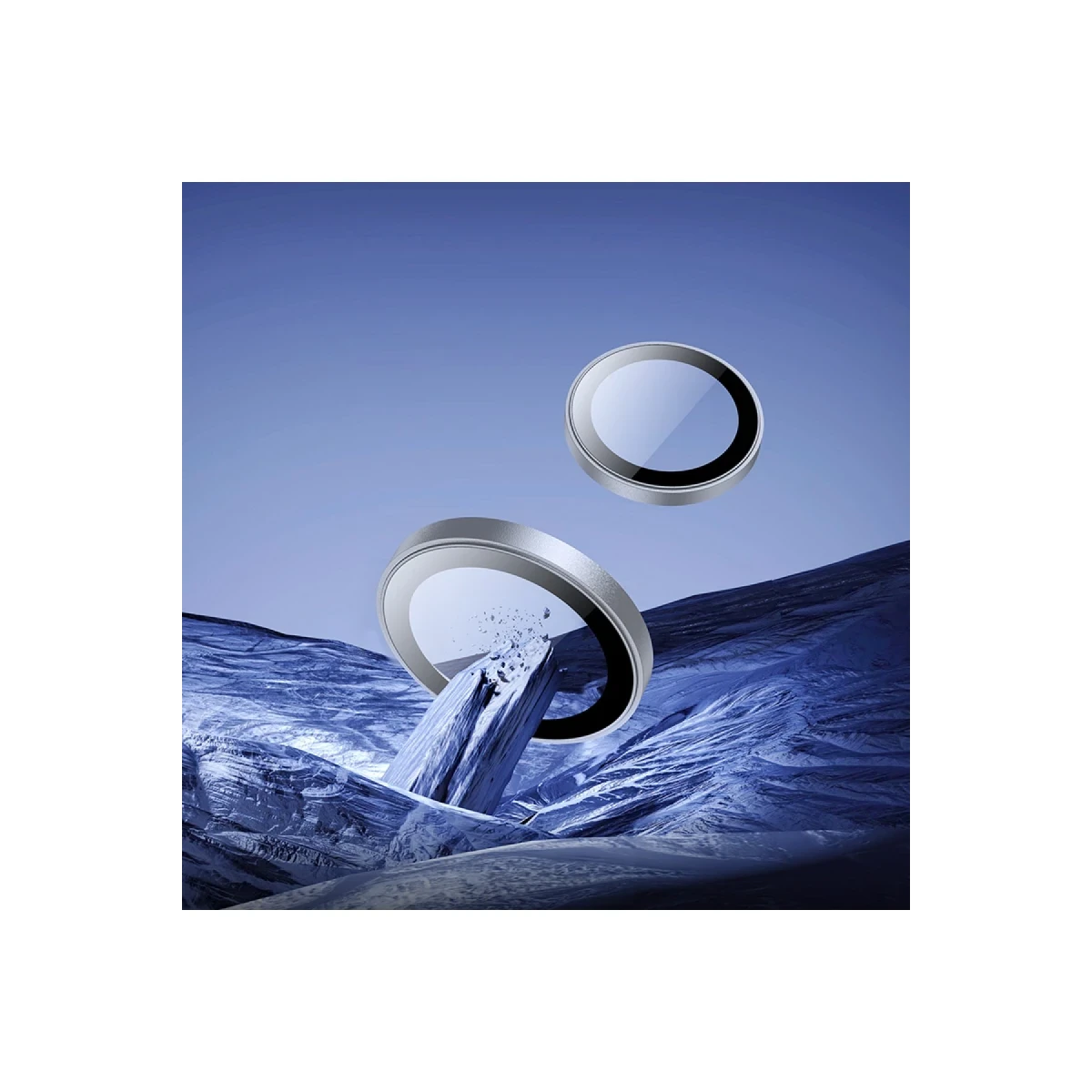 Hoco. Apple iPhone 16 3D Metal Frame Kamera Lens - Siyah