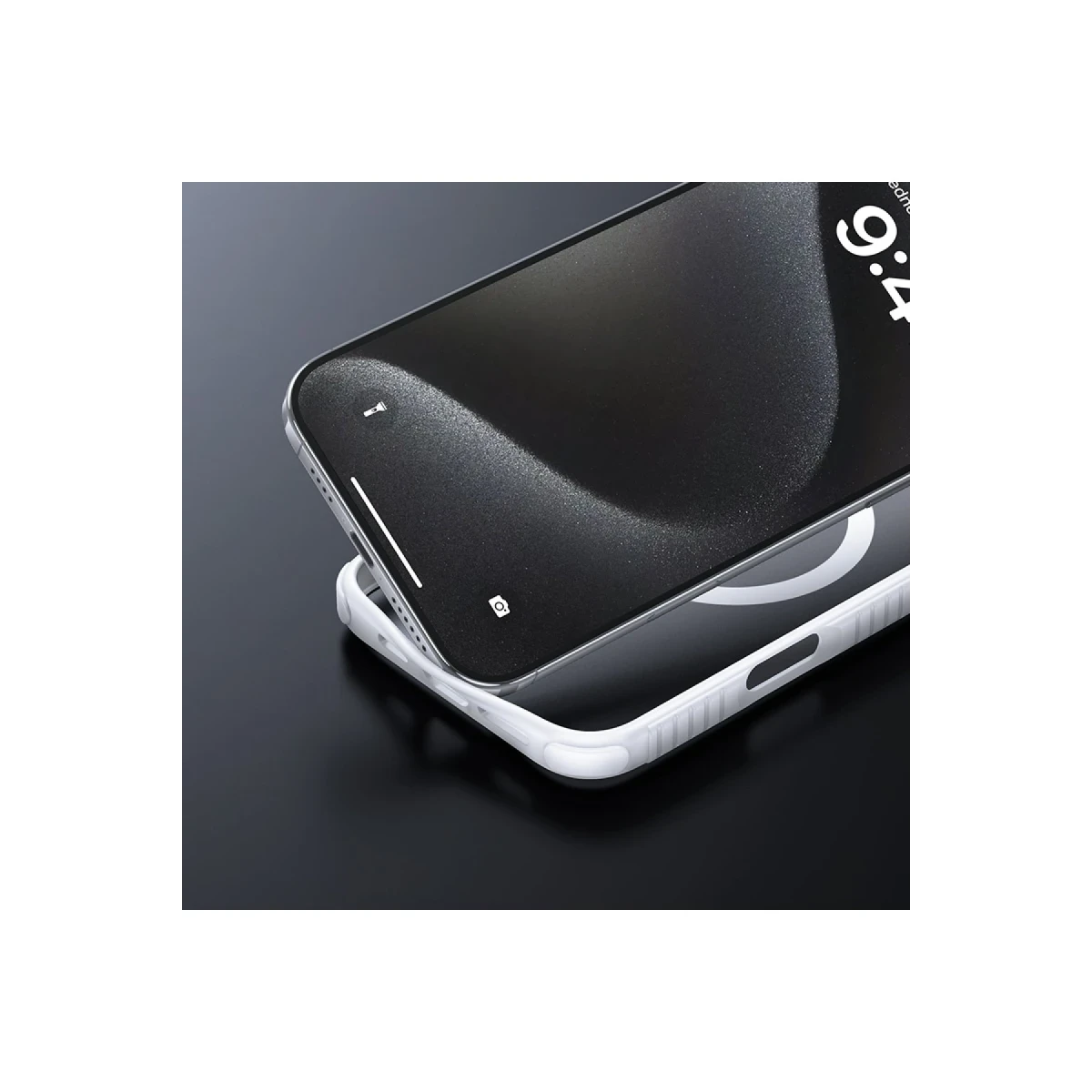 Hoco. Apple iPhone 16 Armour Antishock Protective Magsafe Kapak - Beyaz