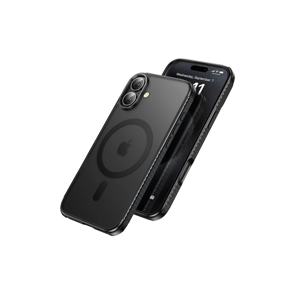 Hoco. Apple iPhone 16 Armour Antishock Protective Magsafe Kapak - Siyah