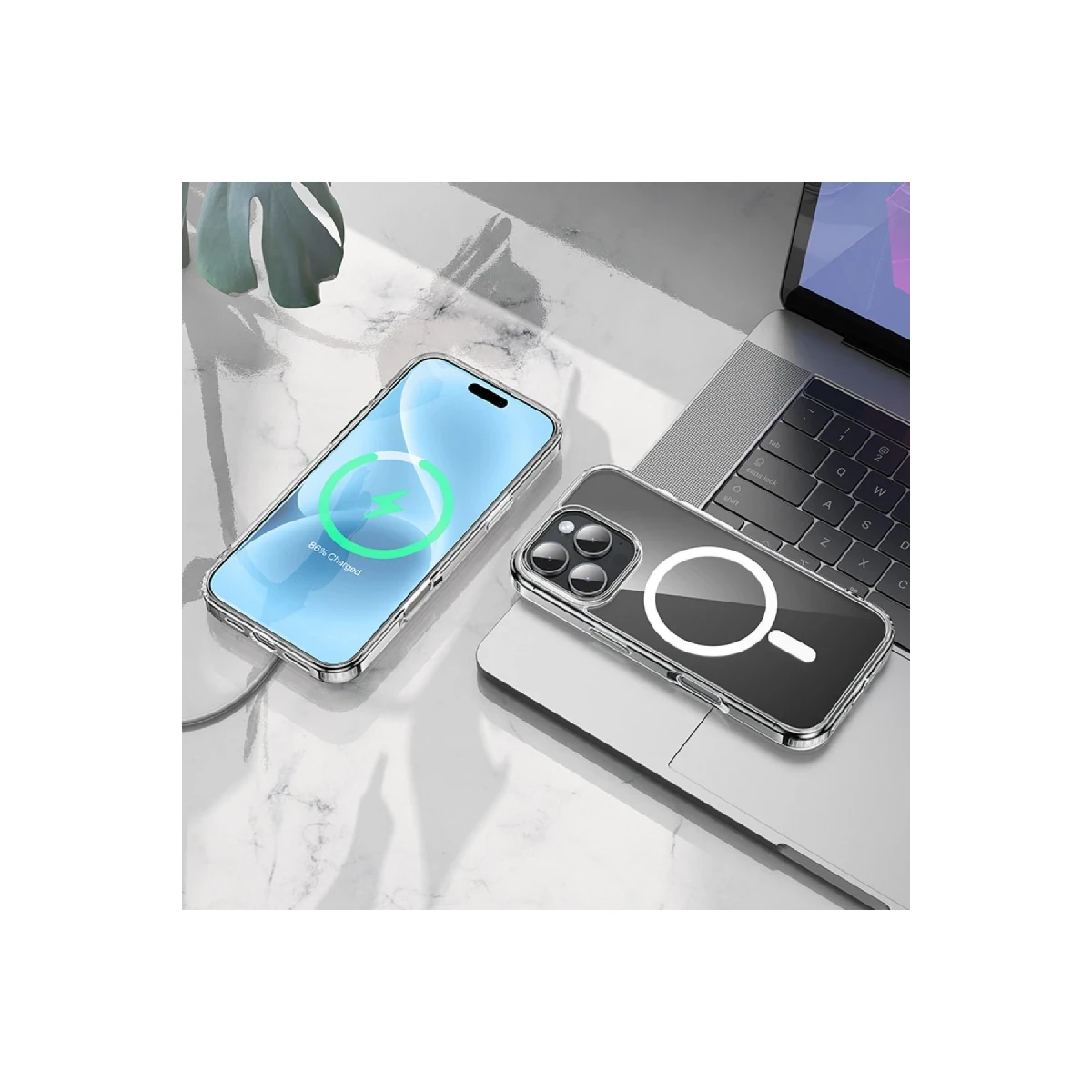 Hoco. Apple iPhone 16 Pro Max Anti Fall Airbag Magsafe Kapak - Şeffaf