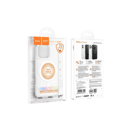 Hoco. Apple iPhone 16 Pro Max Armour Antishock Protective Magsafe Kapak - Beyaz