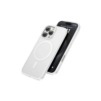 Hoco. Apple iPhone 16 Pro Max Armour Antishock Protective Magsafe Kapak - Beyaz