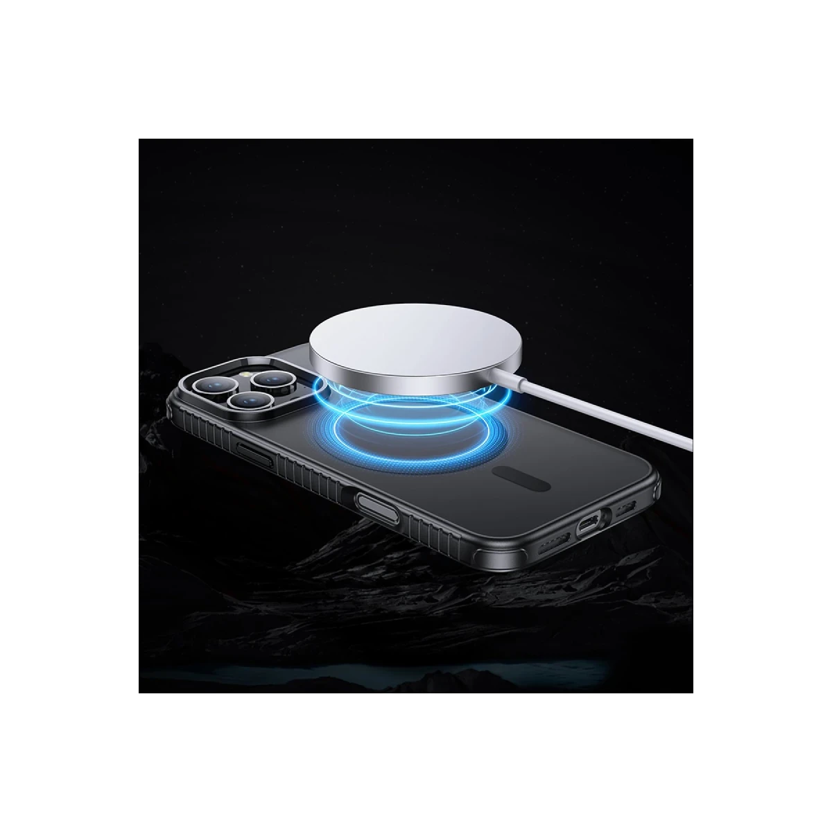 Hoco. Apple iPhone 16 Pro Max Armour Antishock Protective Magsafe Kapak - Beyaz