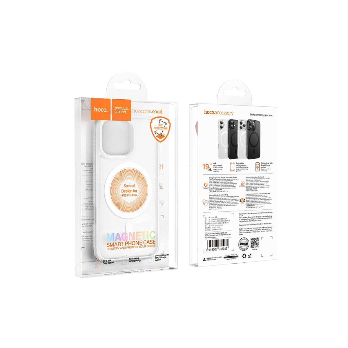 Hoco. Apple iPhone 16 Pro Max Armour Antishock Protective Magsafe Kapak