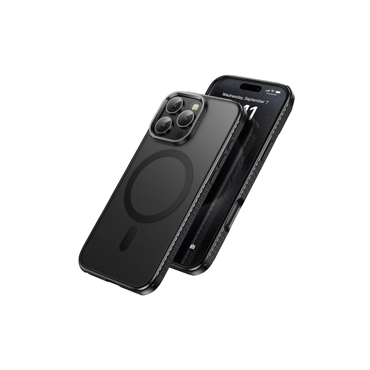 Hoco. Apple iPhone 16 Pro Max Armour Antishock Protective Magsafe Kapak - Siyah