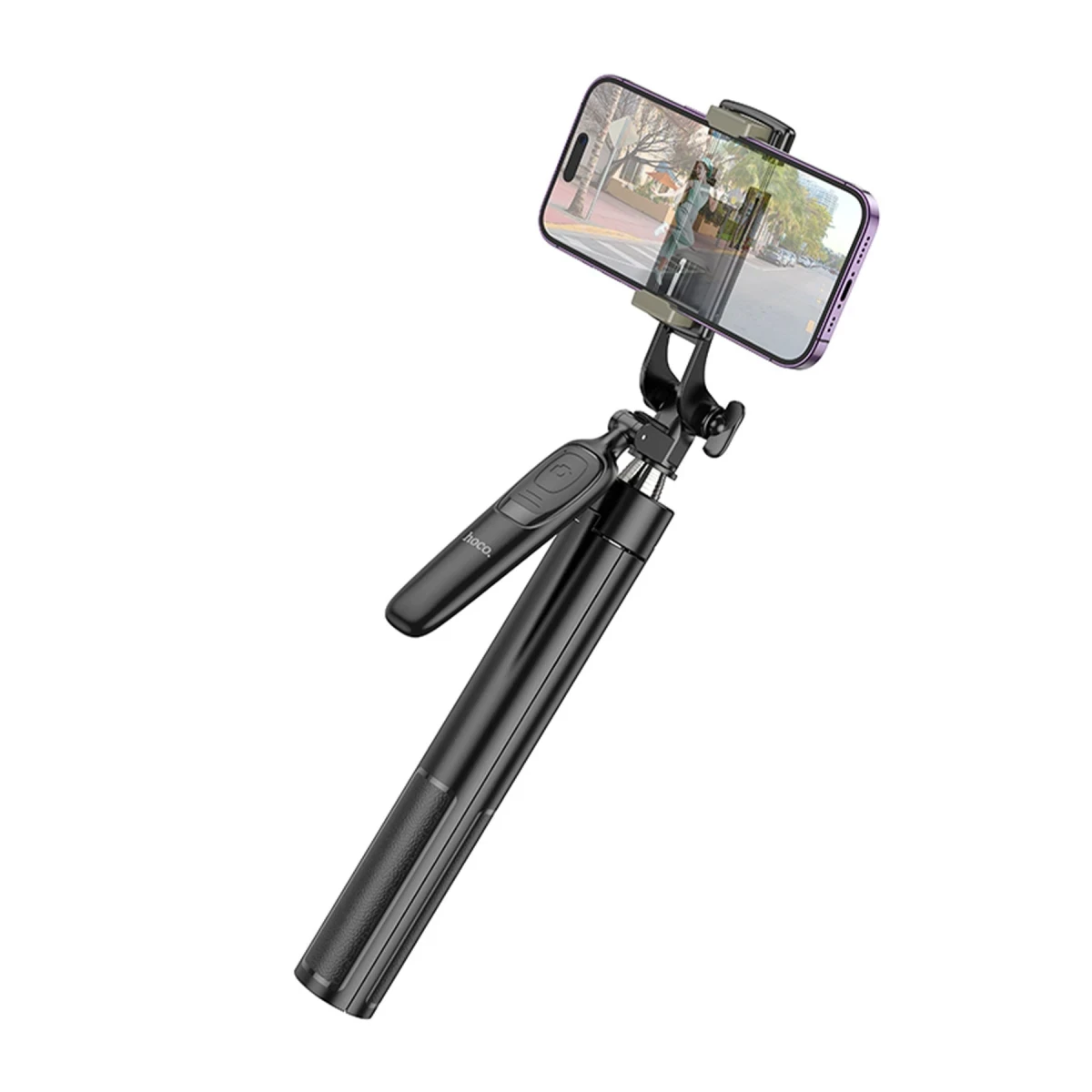 Hoco. K19 1.57M Broadcast Holder Selfie Çubuğu - Siyah