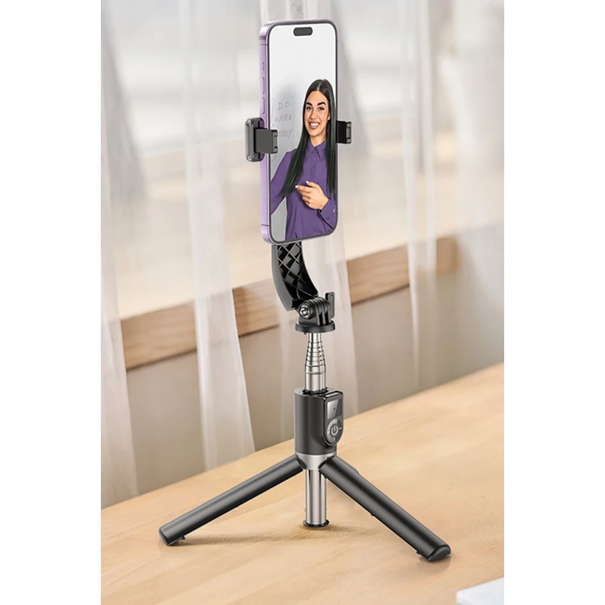 Hoco. K20 BT 4.2 1M Broadcast Holder Selfie Çubuğu - Siyah